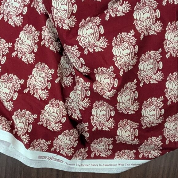 Windham Farmer Fancy Cotton Fabric - Red & White - 4.5 Yards - Picture 5 of 5